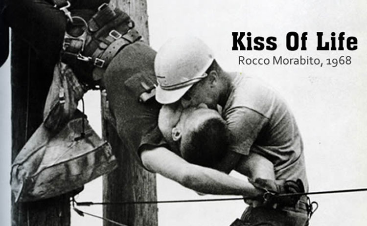 Уникальное фото Рокко Морабито 1967 год - «Поцелуй Жизни» Kiss Of Life by Rocco Morabito 1968
