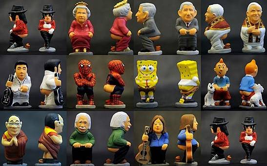 Каганер непременно присутствует среди других фигурок в рождественских вертепах в Каталонии и Валенсии kaganer